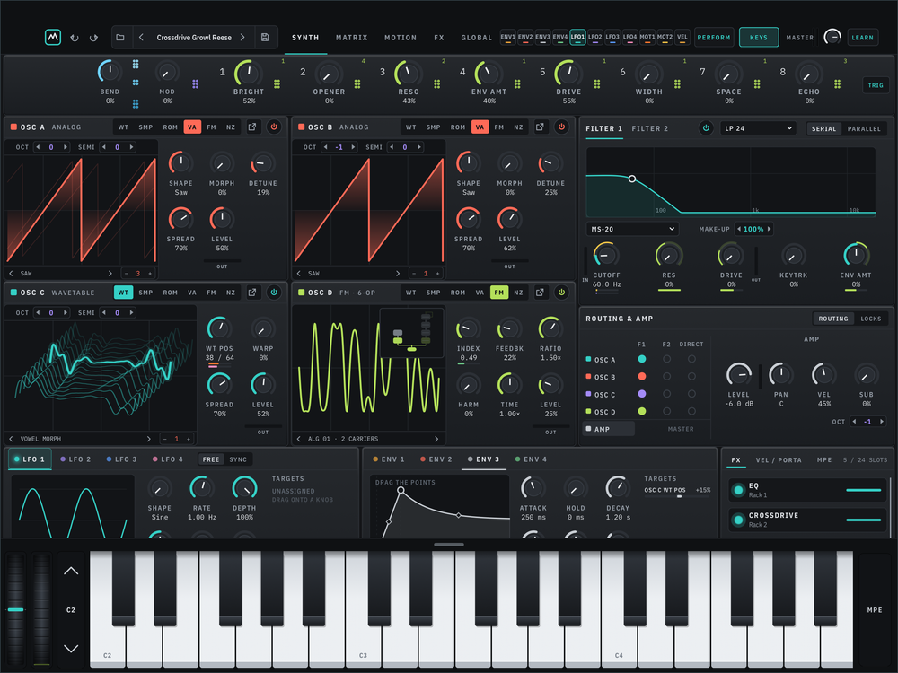 SynthSYS on iPad